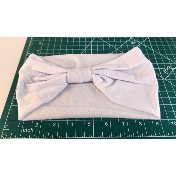 White Knit Headwrap Hairband Soft Stretchy Headband Fabric Unisex Sweatband - Picture 5 of 6